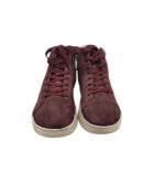 Ghete barbati Groundies 41, piele intoarsa, visiniu, imblanite - imagine 3