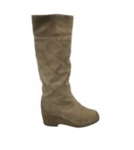 Cizme dama Ara 38, piele intoarsa, bej, imblanite