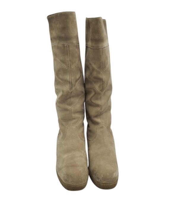 Cizme dama Ara 38, piele intoarsa, bej, imblanite - imagine 3