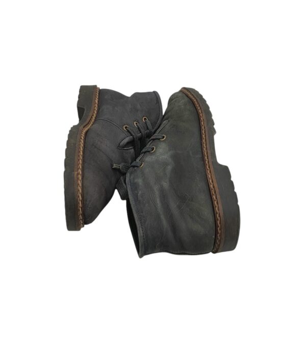 Ghete dama Young Fashion 38, piele, negru, imblanite - imagine 4