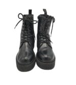 Ghete dama 40, imitatie de piele, negru - imagine 3