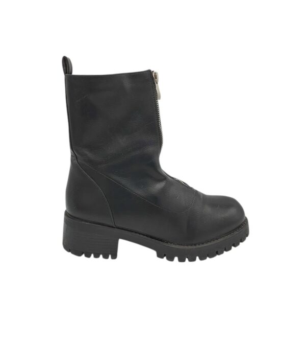 Ghete dama 40, imitatie de piele, negru - imagine 1