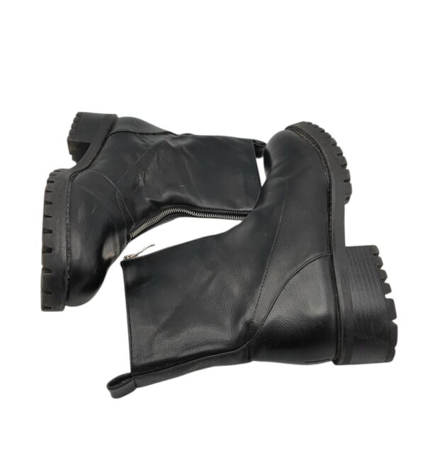 Ghete dama 40, imitatie de piele, negru - imagine 4