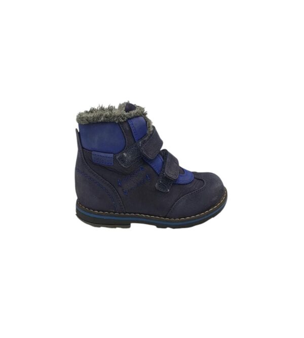 Ghete copii Elefanten 25, piele, albastru - imagine 1