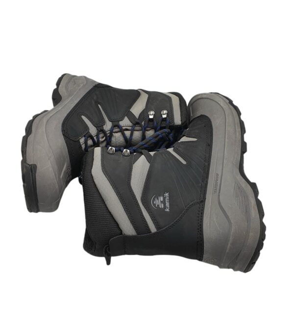 Cizme barbati Kamik 43, imitatie de piele, alte materiale, gri negru, waterproof - imagine 4