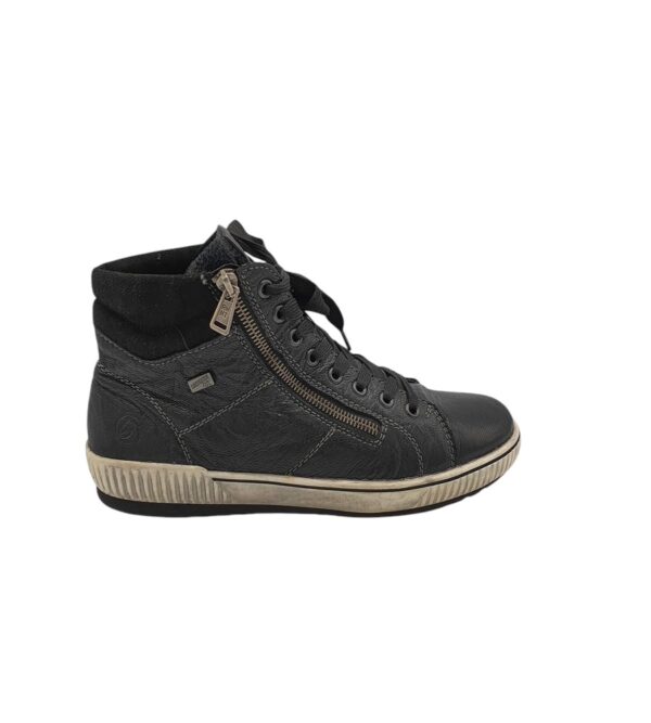 Ghete barbati Remonte 41, piele, imitatie de piele, negru - imagine 1