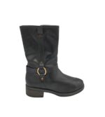 Cizme dama Gracealand 42, imitatie de piele, negru, imblanite