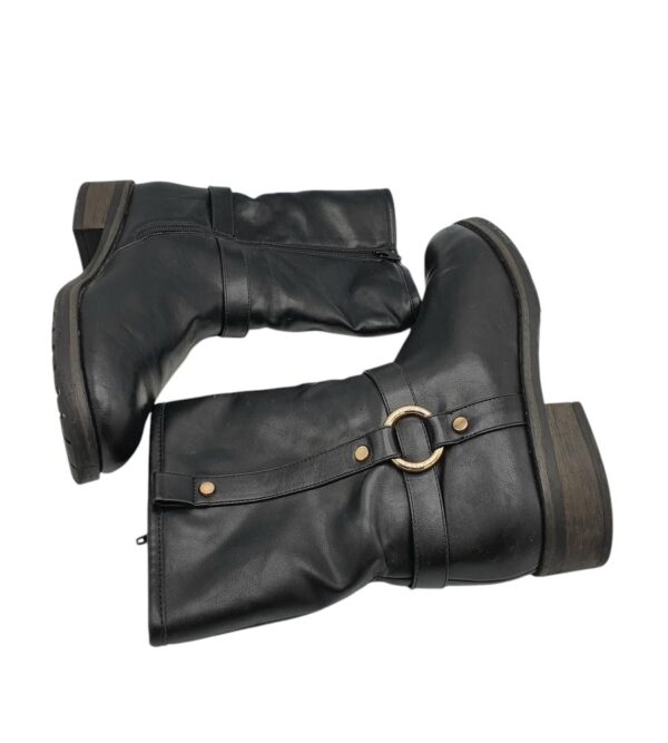 Cizme dama Gracealand 42, imitatie de piele, negru, imblanite - imagine 4