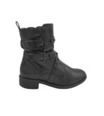 Botine dama Tamaris 38, piele, imitatie de piele, negru