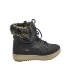 Ghete dama Woodstone 41, imitatie de piele, negru, imblanite