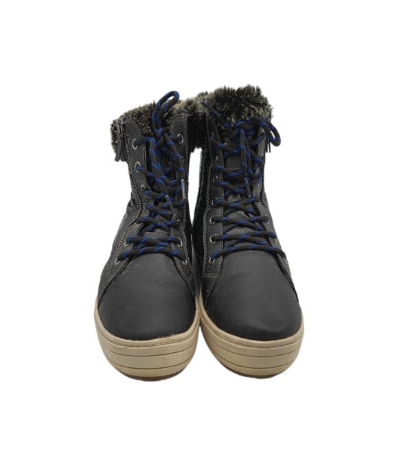 Ghete dama Woodstone 41, imitatie de piele, negru, imblanite - imagine 3