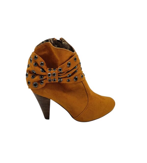 Botine dama  La Strada 39, material textil, maro - imagine 1