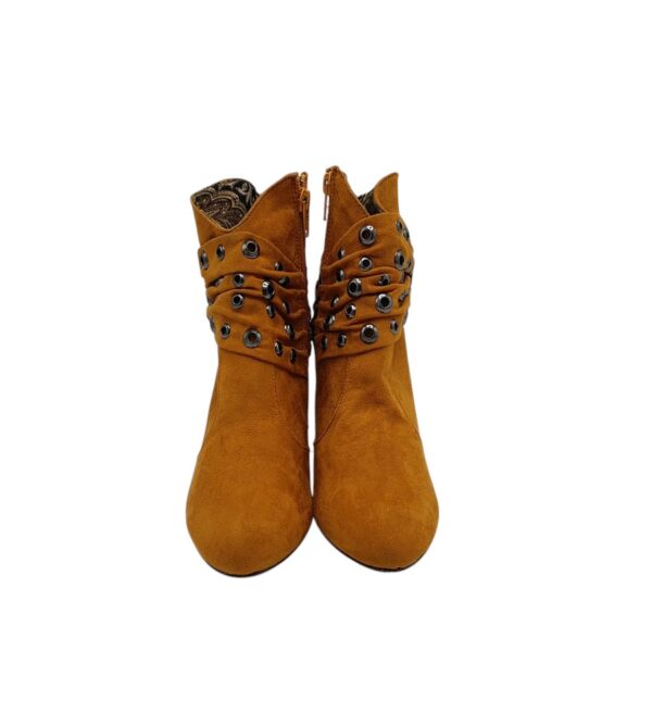 Botine dama  La Strada 39, material textil, maro - imagine 3