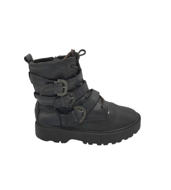 Ghete dama Zara 38, piele, imitatie de piele, negru - imagine 1