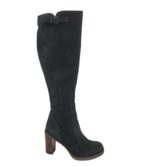 Cizme dama Next 36, piele intoarsa, negru