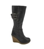 Cizme dama 36, piele, negru