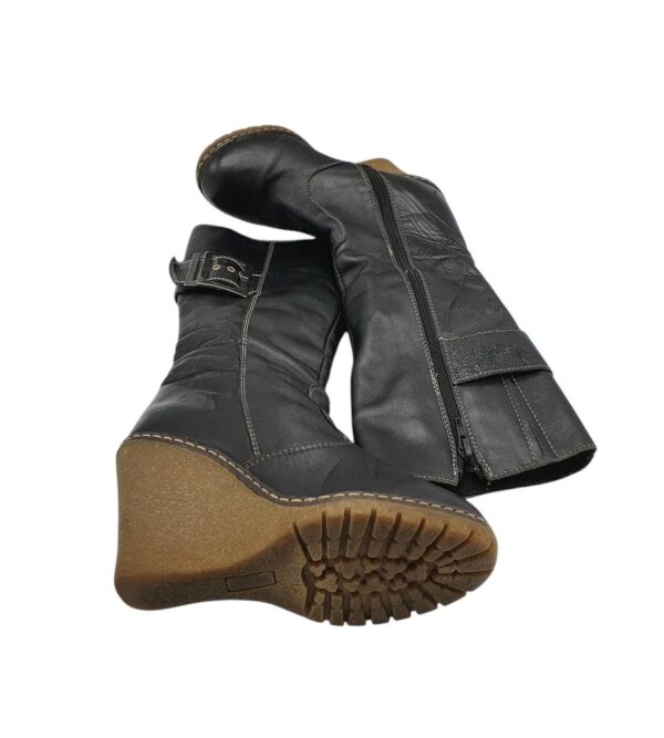 Cizme dama 36, piele, negru - imagine 4