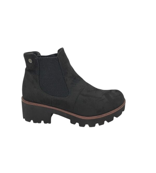 Botine dama Rieker 41, material textil, negru - imagine 1