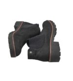 Botine dama Rieker 41, material textil, negru - imagine 4