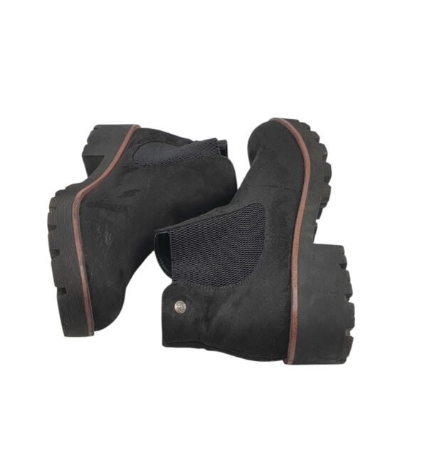 Botine dama Rieker 41, material textil, negru - imagine 4