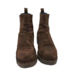 Ghete barbati Tommy Hilfiger 43, piele intoarsa, material textil, maro - imagine 3