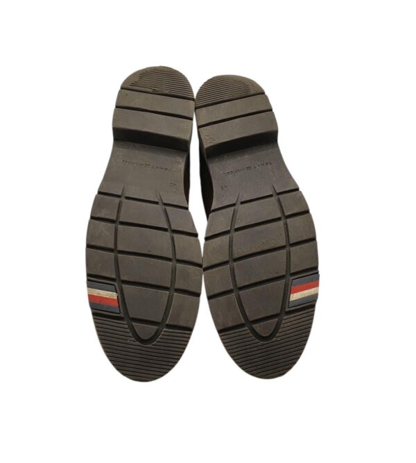 Ghete barbati Tommy Hilfiger 43, piele intoarsa, material textil, maro - imagine 5