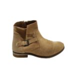 Botine dama Tamaris 39, piele intoarsa, bej