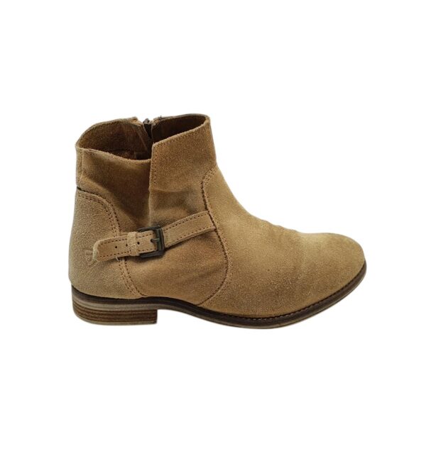 Botine dama Tamaris 39, piele intoarsa, bej - imagine 1
