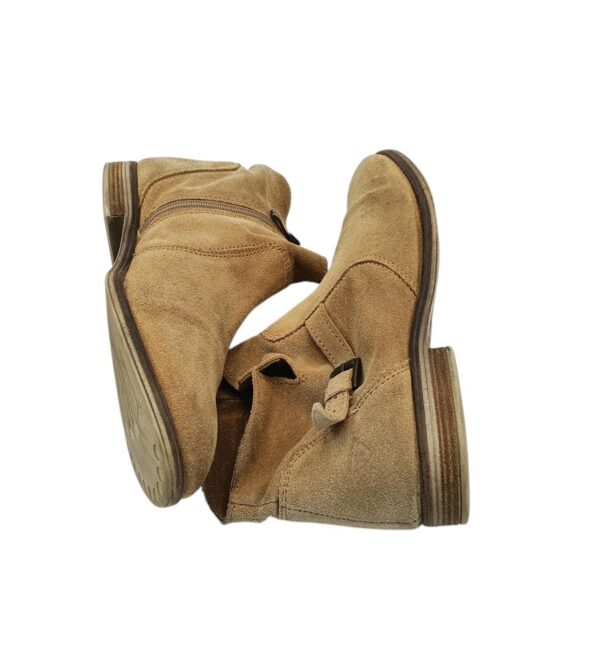 Botine dama Tamaris 39, piele intoarsa, bej - imagine 4