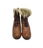 Botine dama Gabor 37, piele, piele intoarsa, maro, imblanite - imagine 3