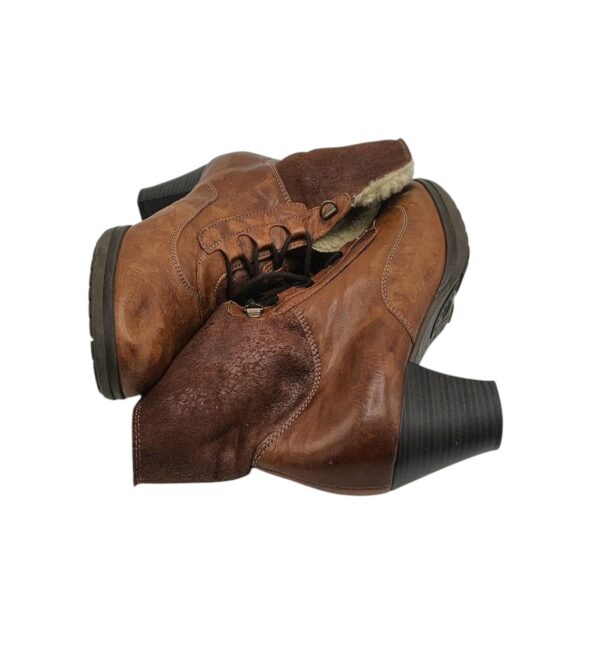 Botine dama Gabor 37, piele, piele intoarsa, maro, imblanite - imagine 4