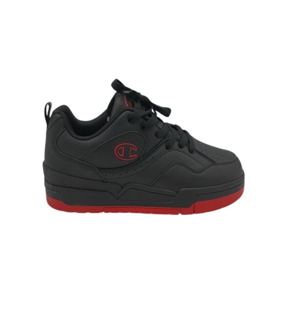 Adidasi barbati Champion, imitatie de piele, negru - imagine 1