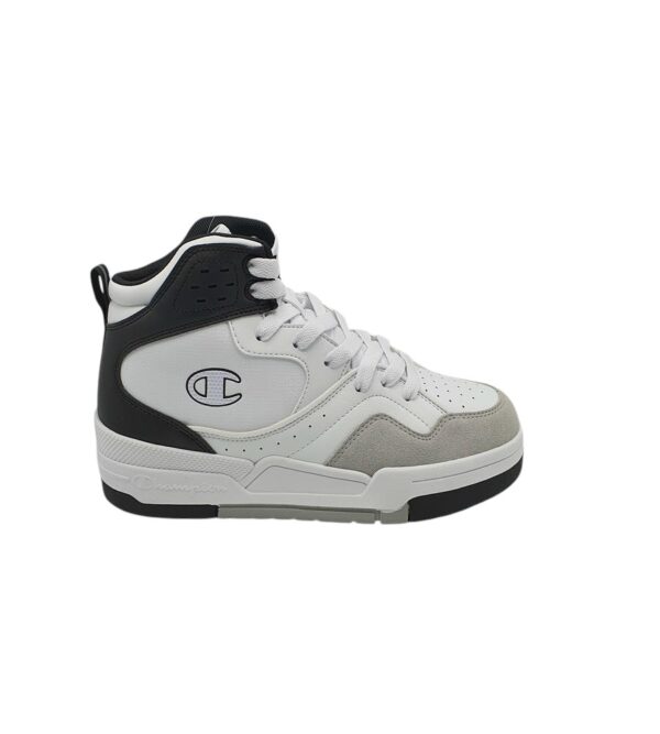Adidasi barbati Champion, imitatie de piele, alb negru - imagine 1