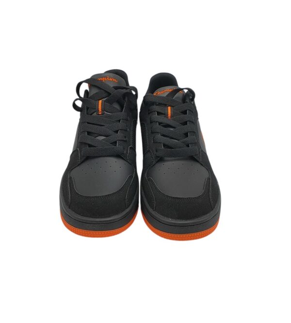 Adidasi barbati Champion, imitatie de piele, negru portocaliu - imagine 3