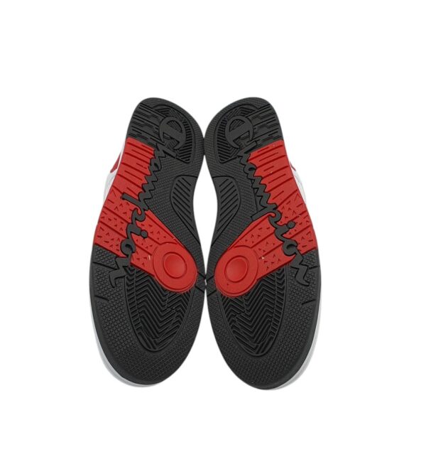 Adidasi barbati Champion 43 , imitatie de piele, alb negru rosu - imagine 5