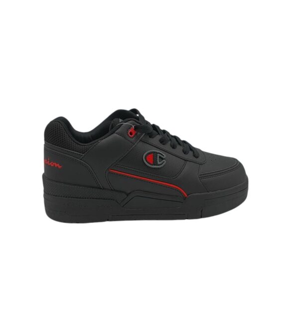 Adidasi barbati Champion 43 , imitatie de piele,  negru rosu - imagine 1