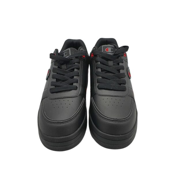 Adidasi barbati Champion 43 , imitatie de piele,  negru rosu - imagine 3