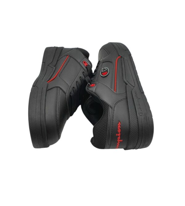 Adidasi barbati Champion 43 , imitatie de piele,  negru rosu - imagine 4