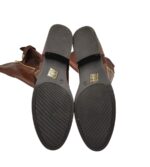 Botine dama Biu 39, imitatie de piele, material textil, maro - imagine 5