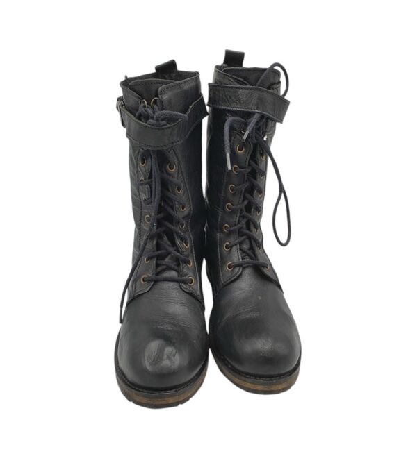Ghete barbati 43, piele, negru - imagine 3