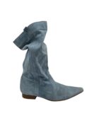 Cizme dama 38, piele intoarsa, albastru