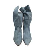 Cizme dama 38, piele intoarsa, albastru - imagine 3