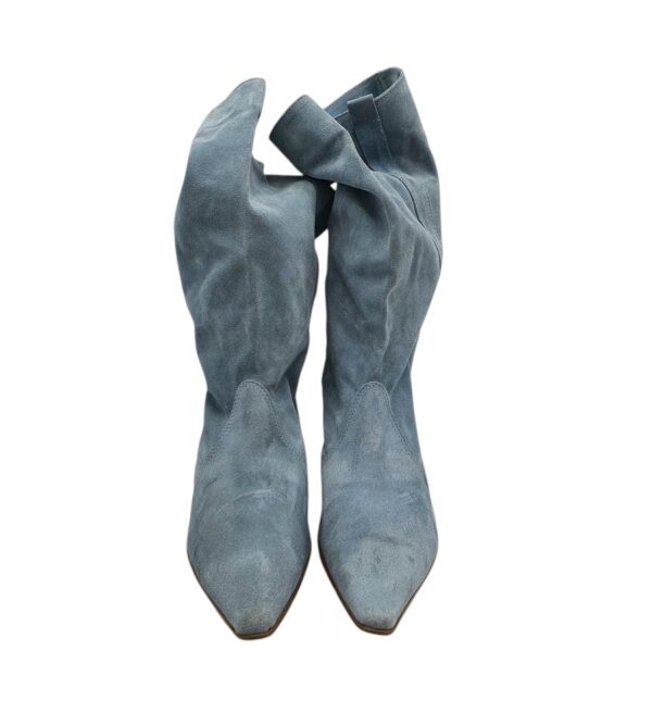 Cizme dama 38, piele intoarsa, albastru - imagine 3