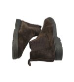Ghete barbati Geox 42, piele intoarsa, maro - imagine 4