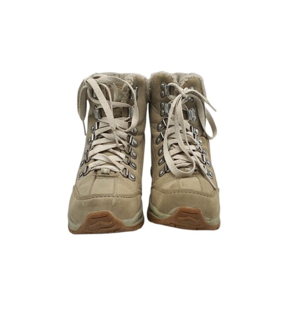 Ghete dama Landrover 37, imitatie de piele, bej, imblanite - imagine 3
