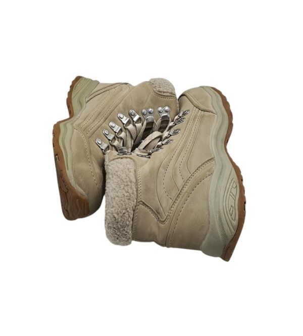 Ghete dama Landrover 37, imitatie de piele, bej, imblanite - imagine 4
