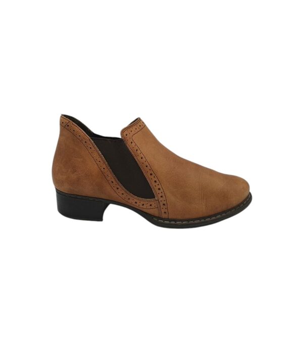Botine dama Rieker 41, piele, maro - imagine 1