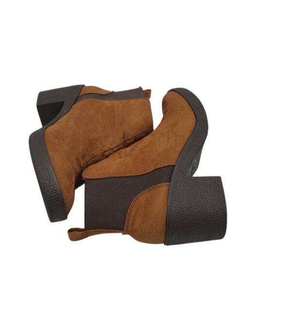 Botine dama Primark 37, material textil, maro - imagine 4