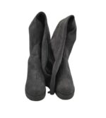 Cizme dama 41, material textil, gri - imagine 3