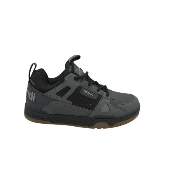 Adidasi barbati Sprandi , imitatie de piele, negru gri - imagine 1